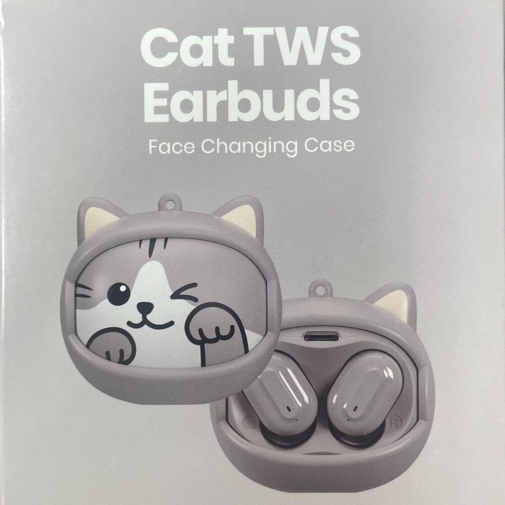 Cat TWS Earbuds w/ Face Changing Case